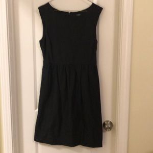 J.Crew Silk Cotton Blend Black Lined Dress